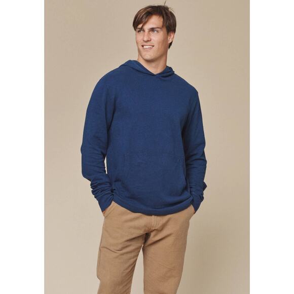 Jungmaven Santa Cruz Hoodie Navy Hemp Organic Cotton Distressed L - Picture 1 of 6